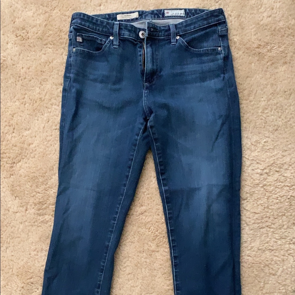 AG mid rise cigarette skinny jeans